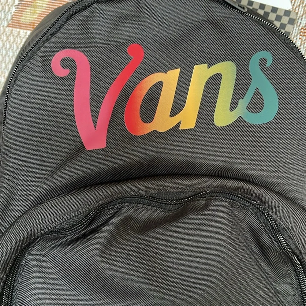 VANS Ranged 2 Backpack Black Women Men’s Casual School Student NWT - Picture 9 of 16